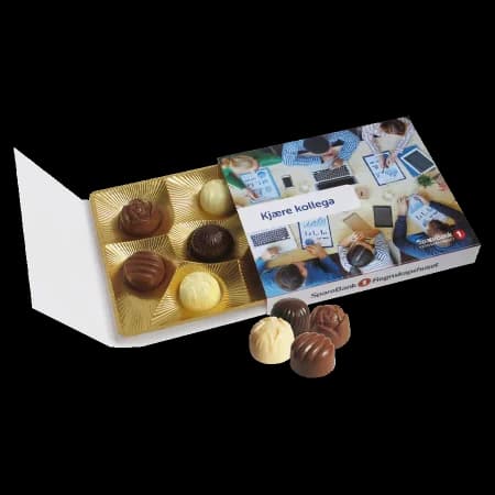 Custom Belgian Chocolate Sliding Box, 7 Pieces product example