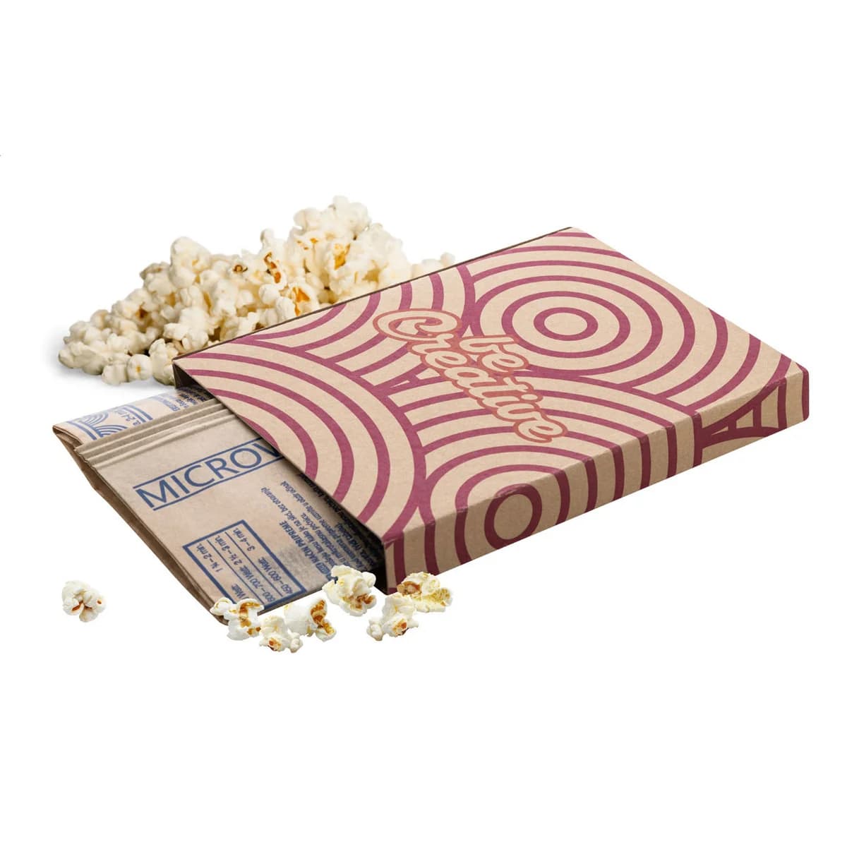 Custom Kraft-Sleeve Popcorn, 100 g product example